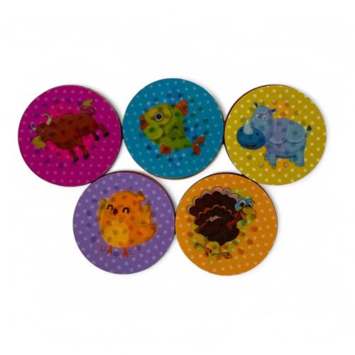 Nyuszi mintás nyomdakészlet gyerekeknek, kreatív játék.