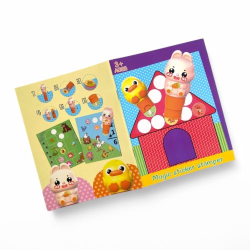 Nyuszi mintás nyomdakészlet gyerekeknek, kreatív játék.