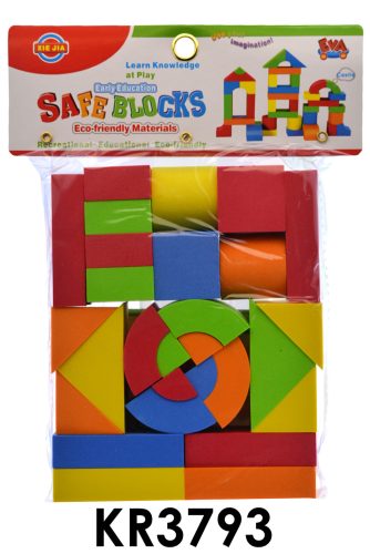 Éva soft építőkocka szett, 28 db, 14x17 cm, kreatív játék.