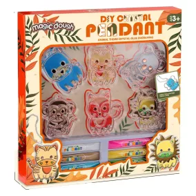   Vadállatos ablak dekoráció készlet, 6 figura, 4 filctollal.