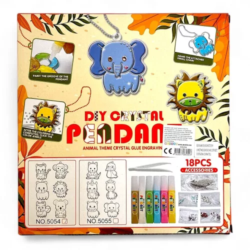 Vadállatos ablak dekoráció készlet, 6 figura, 4 filctollal.