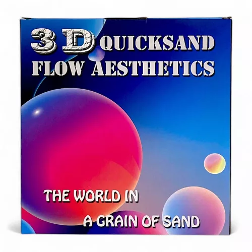 Dekorációs mozgó homokóra, 20x20 cm, modern dizájnnal.