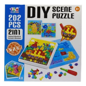   2 az 1-ben szerelős puzzle készlet, 8 különböző modell.
