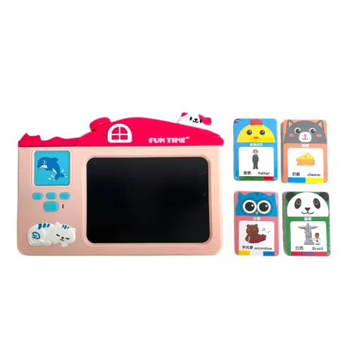 Rajzoló tábla klt., el., Kártya leolvasó, angol oktató, LCD kijelző,USB csatlakozós, 2 szín, 43x25 cm dob.