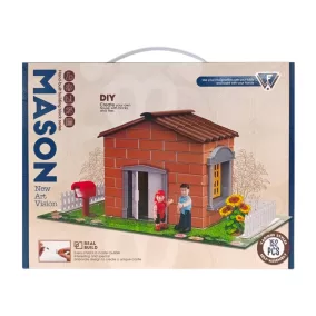   Gipszkiöntő klt., téglaház építö + fig., malterkeverő, 27x20 cm dob.