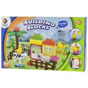   Farm építő készlet, 45 db-os, kreatív játék gyerekeknek.