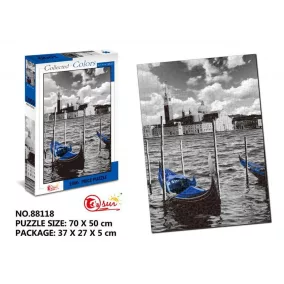   1000 db-os kikötő puzzle, 70x50 cm kép, 37x27 cm dobozban.