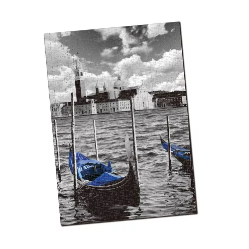 1000 db-os kikötő puzzle, 70x50 cm kép, 37x27 cm dobozban.