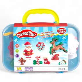   Gyurma készlet hordozható tárolóban, kreatív játék gyerekeknek.