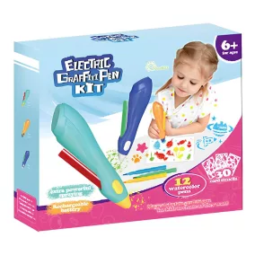   Kreatív kifestő készlet 12 filccel és USB-s spray tollal.