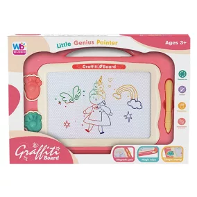   Színes mágneses tábla, vasporos, 30x22 cm, kreatív játék.