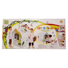 Színezős kuckó gyerekeknek, 6 filccel, 66x34 cm sátor.