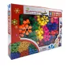 Bordázott virág építőkészlet, 72 db, kreatív játék gyerekeknek.
