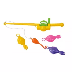   Gyerek horgász készlet: 3 db hal, 50x15x15 cm méretű bot.