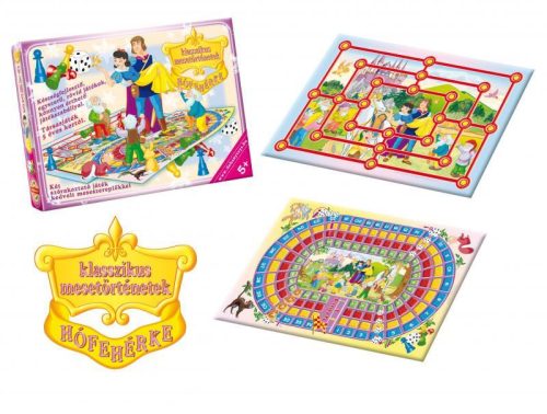 Társasjáték, Két mesés játék egyben, KIFUTÓ  6 féle, 34x24x4 cm dob.