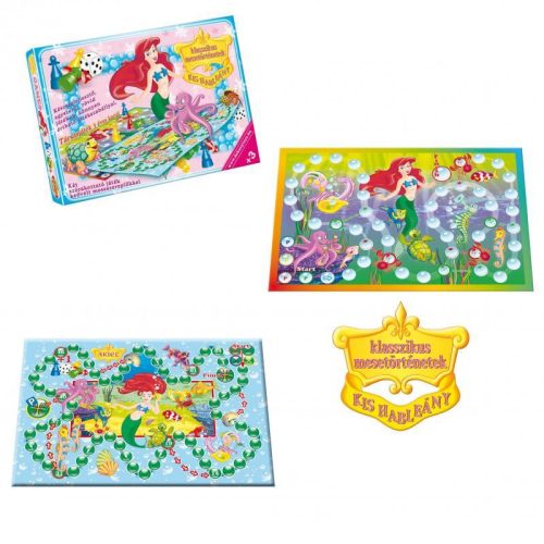 Társasjáték, Két mesés játék egyben, KIFUTÓ  6 féle, 34x24x4 cm dob.