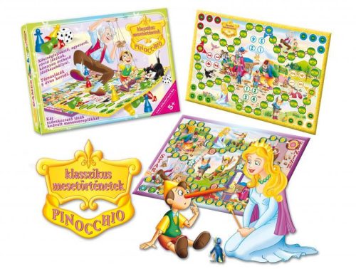 Társasjáték, Két mesés játék egyben, KIFUTÓ  6 féle, 34x24x4 cm dob.