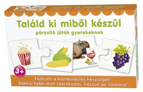 Keresd a párját: párosító puzzle játék gyerekeknek, 12 féle.