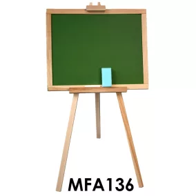 Fa Rajztábla, 2 az 1-ben, lábon álló, natúr, 98x54 cm