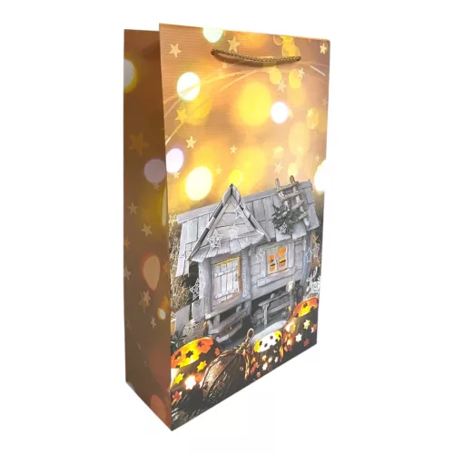 Papírtasak, házikó, XM, 22x37 cm