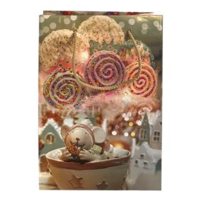 Papírtasak, egérke, édességek, XM, 16x23 cm