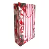 Papírtasak, piros-fehér, XM, 22x37 cm