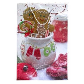 Papírtasak, mézeskalács, XM,16x23 cm