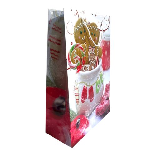 Papírtasak, mézeskalács, XM,16x23 cm