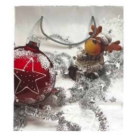 Papírtasak, rénszarvas, XM, 26,5x30 cm