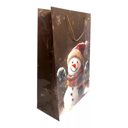 Papírtasak, hóember, XM, 28,5x42 cm