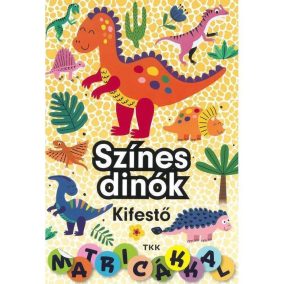 Színes dínók kifestő matricákkal