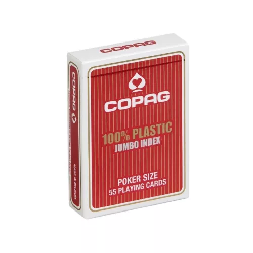 Plasztik Copag póker kártya, kék, nagy index, tartós minőség