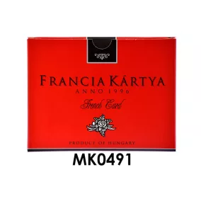 Francia kártya, 12x9 cm, klasszikus játékkártya szett.