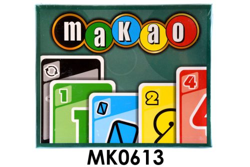 Makao kártyajáték, 12x17 cm, szórakoztató és családi játék.