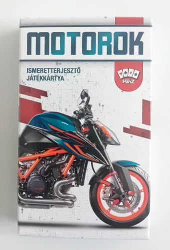 Motorok kvartett kártyajáték szórakoztató gyerekeknek.
