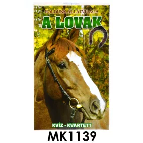   Kártyajáték gyerekeknek, lovas kvartett, szórakoztató tanulás.