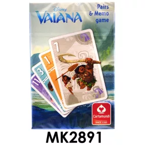   Vaiana MINI memória kártya és Fekete Péter játék gyerekeknek.
