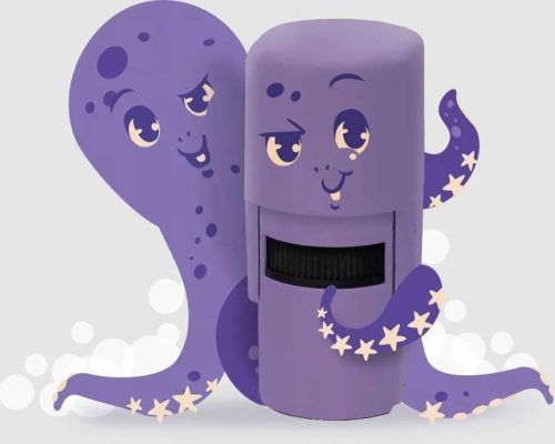 Polip alakú nyomda szappannal, kreatív játék gyerekeknek.