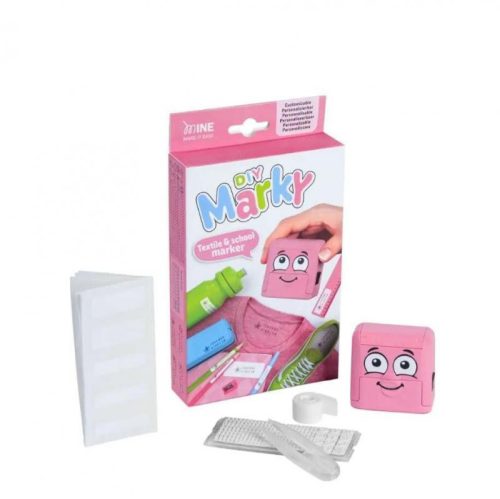 Nyomda textil bélyegző - Marky pink, 12x18 cm, kreatív játék