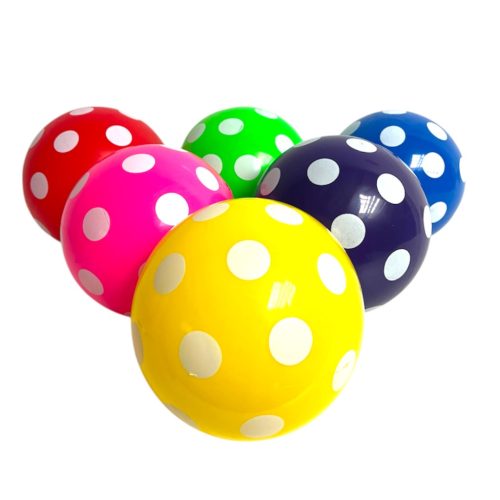 Labda, Pöttyös, 2 szín, lakkozatlan, 14 cm