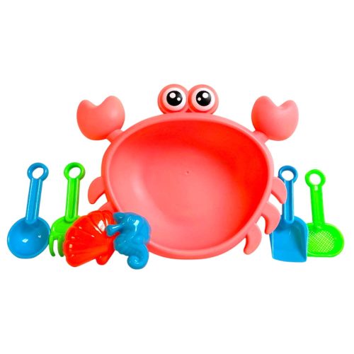 Homokozó klt., rák formában, 3 szín, 25x19 cm hálós