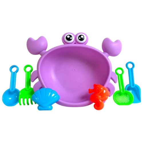 Homokozó klt., rák formában, 3 szín, 25x19 cm hálós