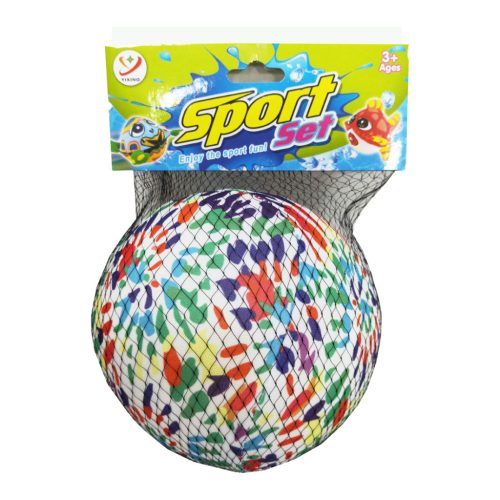 Splash vízi labda, 15 cm-es, hálós kivitelben, szórakozáshoz.