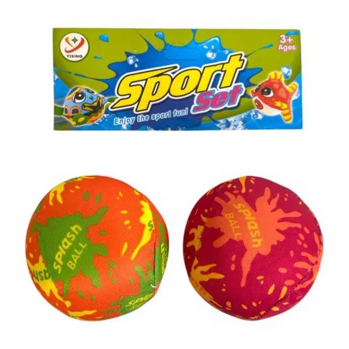 Színes splash labda, 2 darabos szett, 15 cm, hálós csomagolásban.