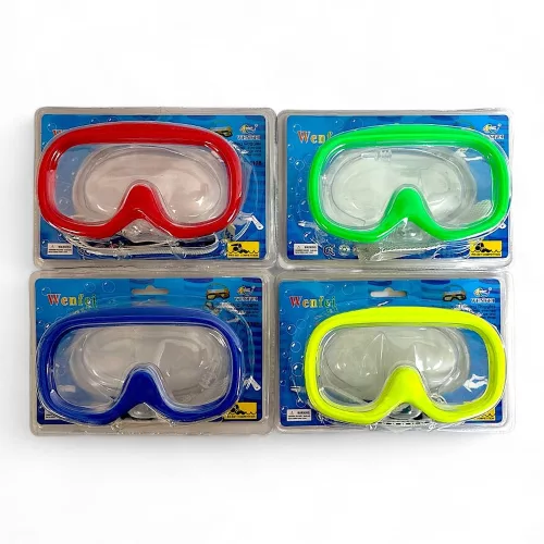 Szilikon búvárkészlet maszk, 4 színben, 19x13 cm méretben.