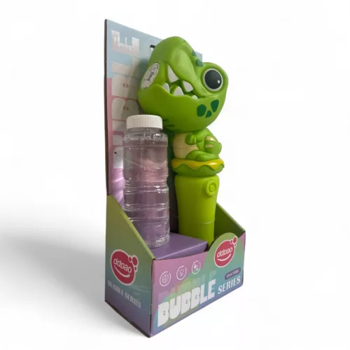 Buborékfújó klt., el., vil., dínó / unikornis forma, + 120 ml-es, 2 szín, 13x26 cm dob.