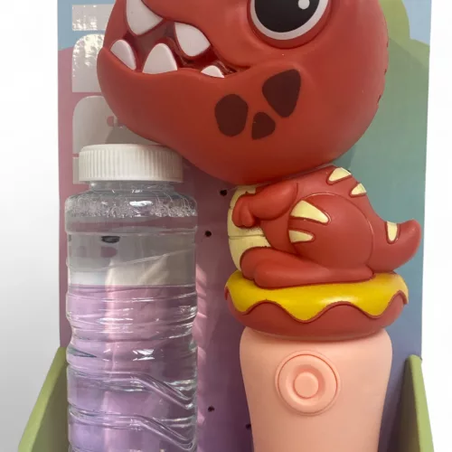 Buborékfújó klt., el., vil., dínó / unikornis forma, + 120 ml-es, 2 szín, 13x26 cm dob.