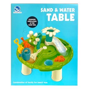   Vízimóka asztal klt., homokozó,+ golyópálya, 29x36 cm dob.