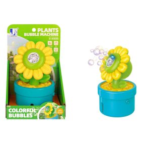   Buborékfújó, el., vil., cserepes virág forma + 80 ml-es, 14x22 cm dob.