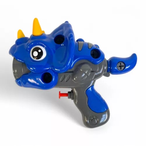 Szerelhető dínó figurás vízipisztoly, 2 féle csavarhúzóval.